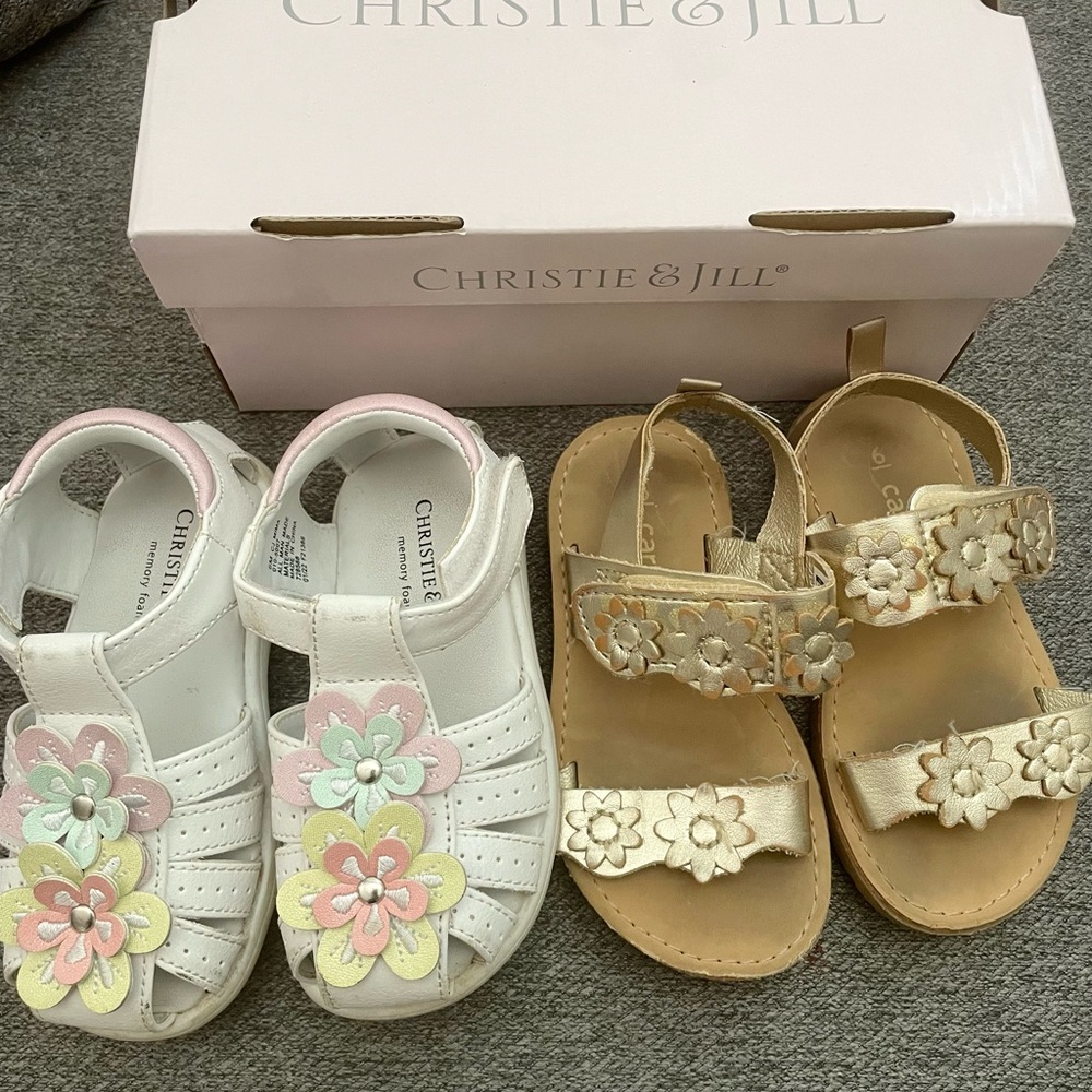 Bundle of sandals for toddler girls